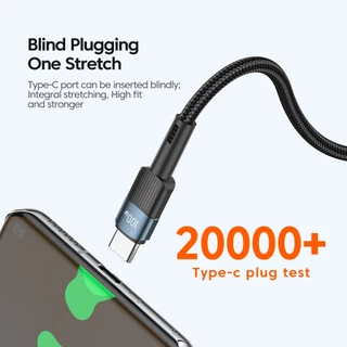 Essager PD 100W Type C To C สายสายชาร์จสายชาร์จเร็วสำหรับโทรศัพท์ Xiaomi Samsung