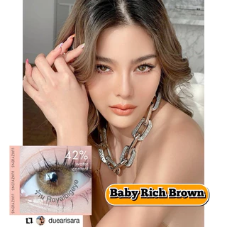 คอนแทคเลนส์ Baby Rich Gray / Brown - Luxzy Lens สีเทา/สีน้ำตาลขนาดมินิขายดี มีสายตาถึง -7.00