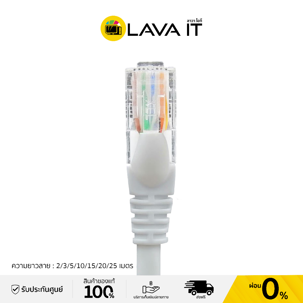GLINK CAT6 UTP Cable (2M, 3M, 5M, 10M, 15M, 20M, 25M) สายแลนเข้าหัวสำเร็จรูปพร้อมใช้งาน