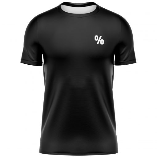 เสื้อวิ่งสำหรับออกกำลังกาย เสื้อ Percent Running Black