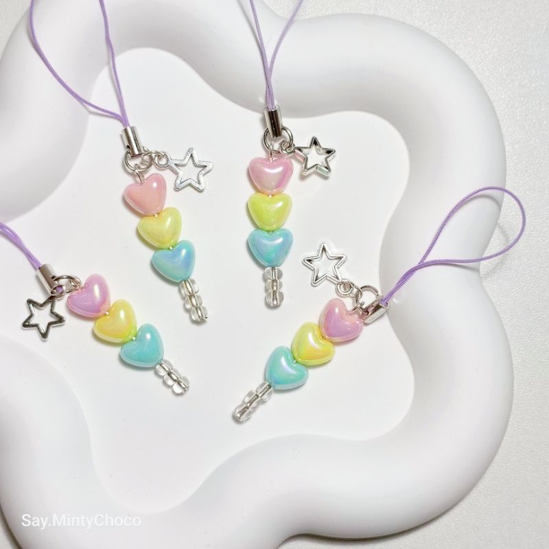 พร้อมส่ง ⋆ ˚｡⋆୨୧˚ mini heart dango 🍡 ˚୨୧⋆｡˚ ⋆ | พวงกุญแจดังโงะ 🍡 รูปหัวใจ ห้อยดาว say.mintychoco