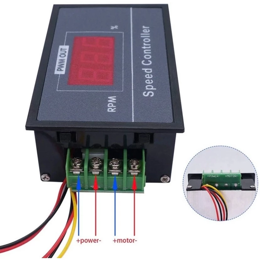 มอเตอร์ควบคุมความเร็วกับ B 100 K โรตารี่ สวิตช์โพเทนชิออมิเตอร์ Dc 6-60 V 30 A ดิจิทัล จอแสดงผล Led 0-100 % Pwm L118