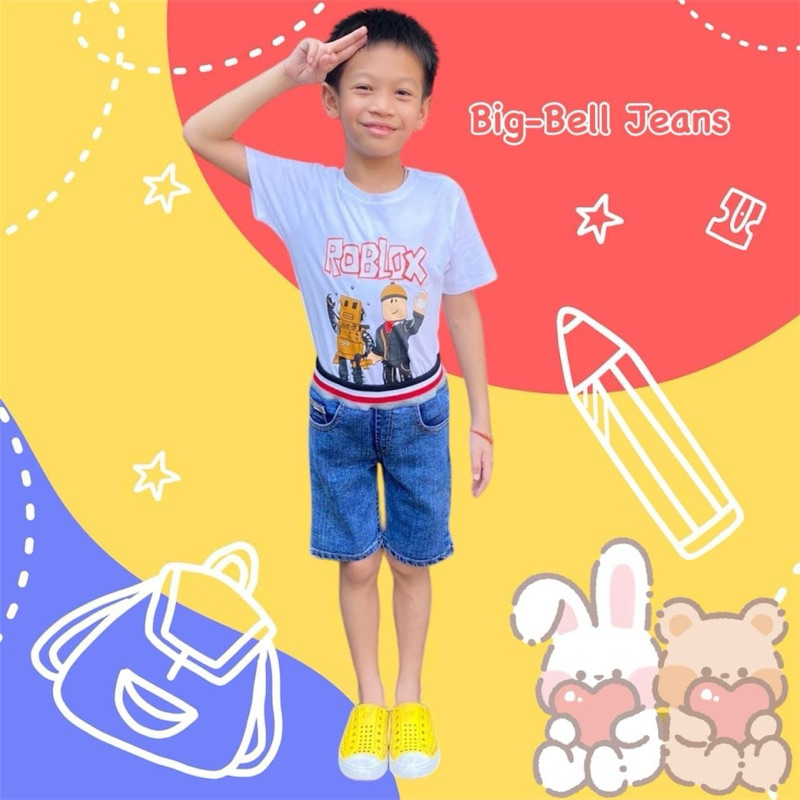 กางเกงยีนส์เด็ก ขาสั้น สไตล์เกาหลี (A01S)