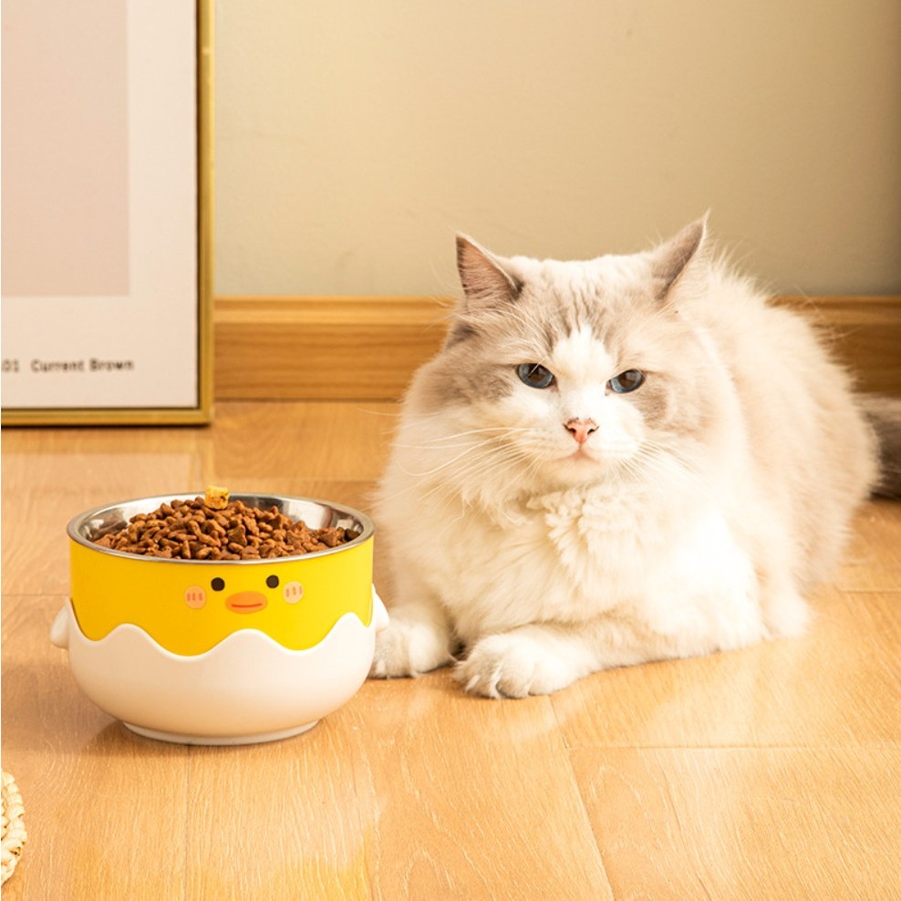 [ ABC cat ] ชามอาหารสัตว์เลี้ยง แบบ1หลุมน่ารัก ถ้วยหมาถ้วยแมว ของใช้สัตว์เลี้ยง BL095