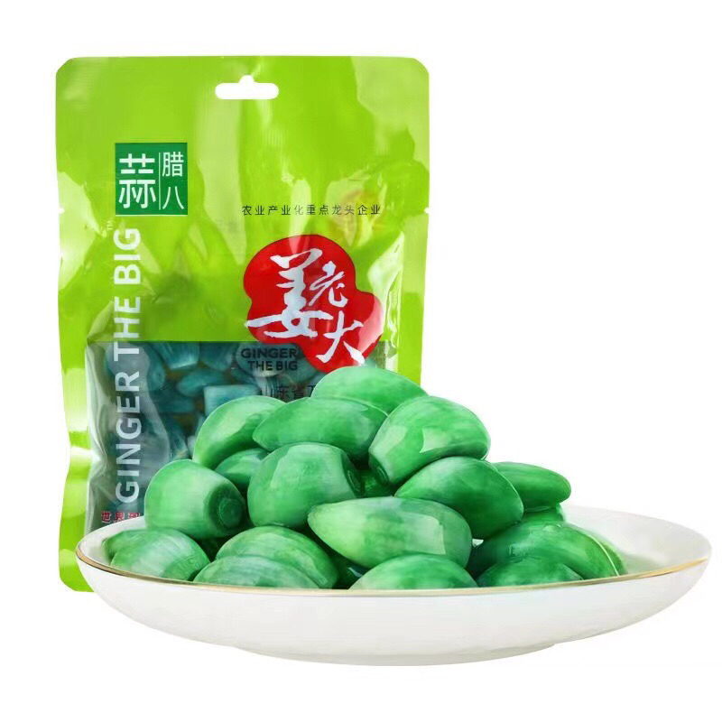 กระเทียม กระเทียมเขียว กระเทียมเปรี้ยวหวาน กระเทียมดอง200g