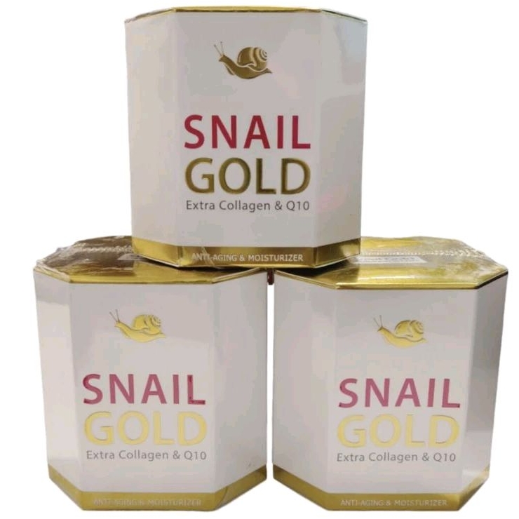 Snail Gold Face Cream ครีมทาหน้า สเนลโกลด์ คอลลาเจน โคเอนไซม์คิว10 ลดจุดด่างดำ ลดสิว Collagen CoQ10 50g