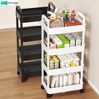 Oy ชั้นวางของพลาสติก งขอเนกประสงค์ 3/4/5ชั้น +ล้อ แข็งแรง มา…