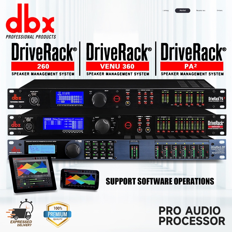 DBX 480/360/260/DriveRack PA2โปรเซสเซอร์เสียงดิจิตอลมัลติฟังก์ชั่น, อีควอไลเซอร์พาราเมตริกแบบหลายแบนด์สเตอริโอ