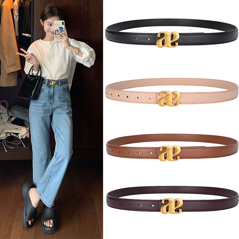เข็มขัดผู้หญิงสไตล์เกาหลี หนังพรีเมี่ยมใส่ได้ทูกโอกาส(พร้อมส่งจากไทย)