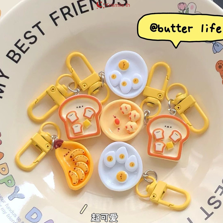 COD-ในไทยส่งเร็ว💖พวงกุญแจ จี้พวงกุญแจไข่ ของน่ารักๆ สไตล์เกาหลี ผู้ชายและผู้หญิง -Krismile