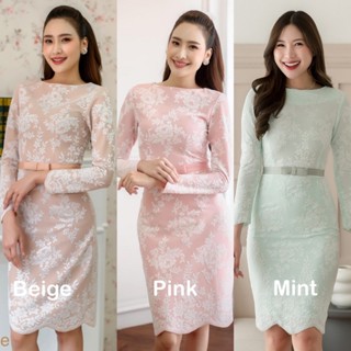 PD877-Lace-Dress เดรสลูกไม้