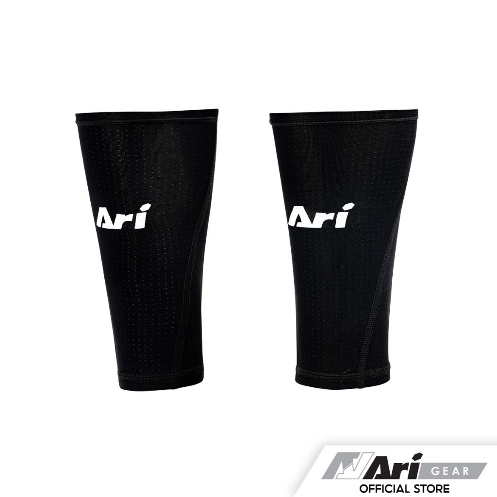 ARI SHIN GUARD SLEEVE - BLACK/WHITE ปลอกรัดสนับแข้ง อาริ สีดำ