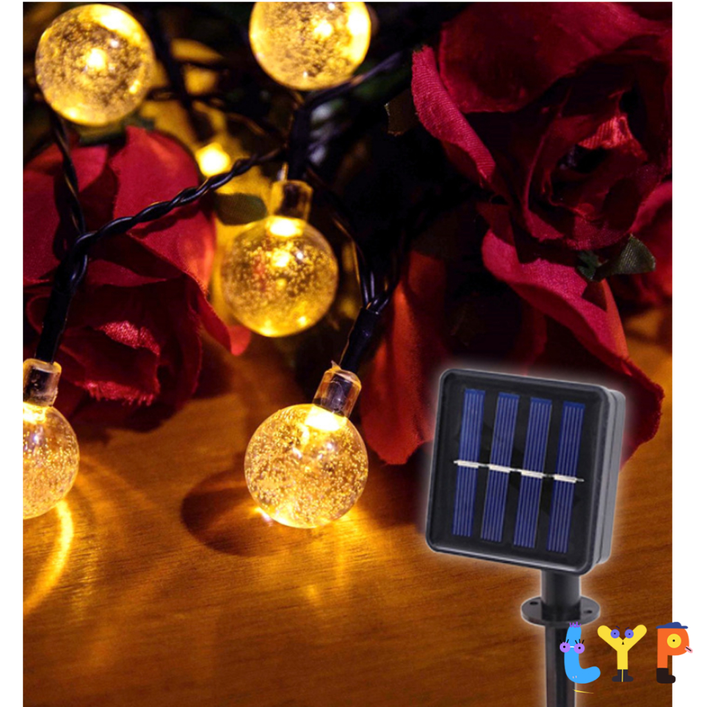 โคมไฟพลังงานโซล่าเซลล์ 50LED 10ม. ไฟคริสต์มาสพลังงานโซล่าเซลล์ ไฟตกแต่งSOLAR ไฟประดับบ้านพลังงาน