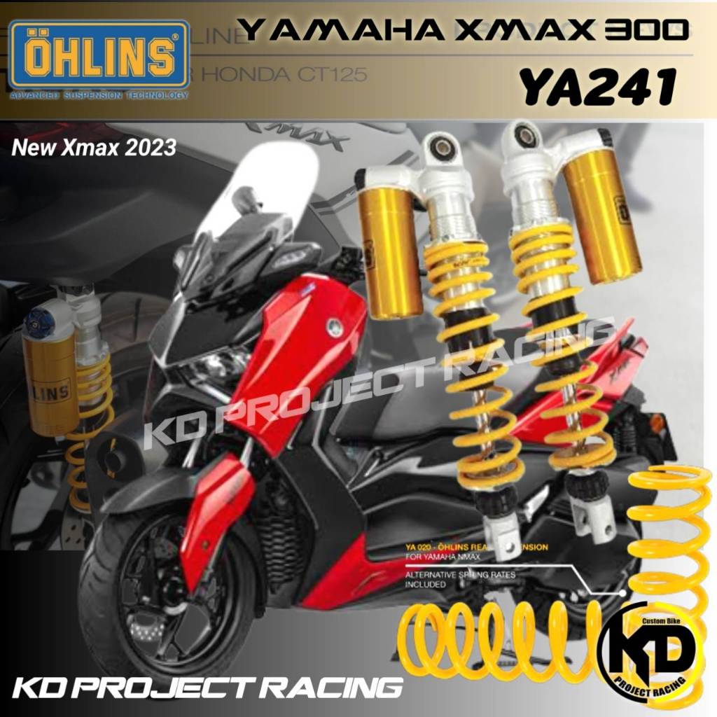 [กรอกโค้ด 1000OFF ลด 1000.-]โช๊คหลัง OHLIN,YA241 Yamaha XMAX300 2017-2024