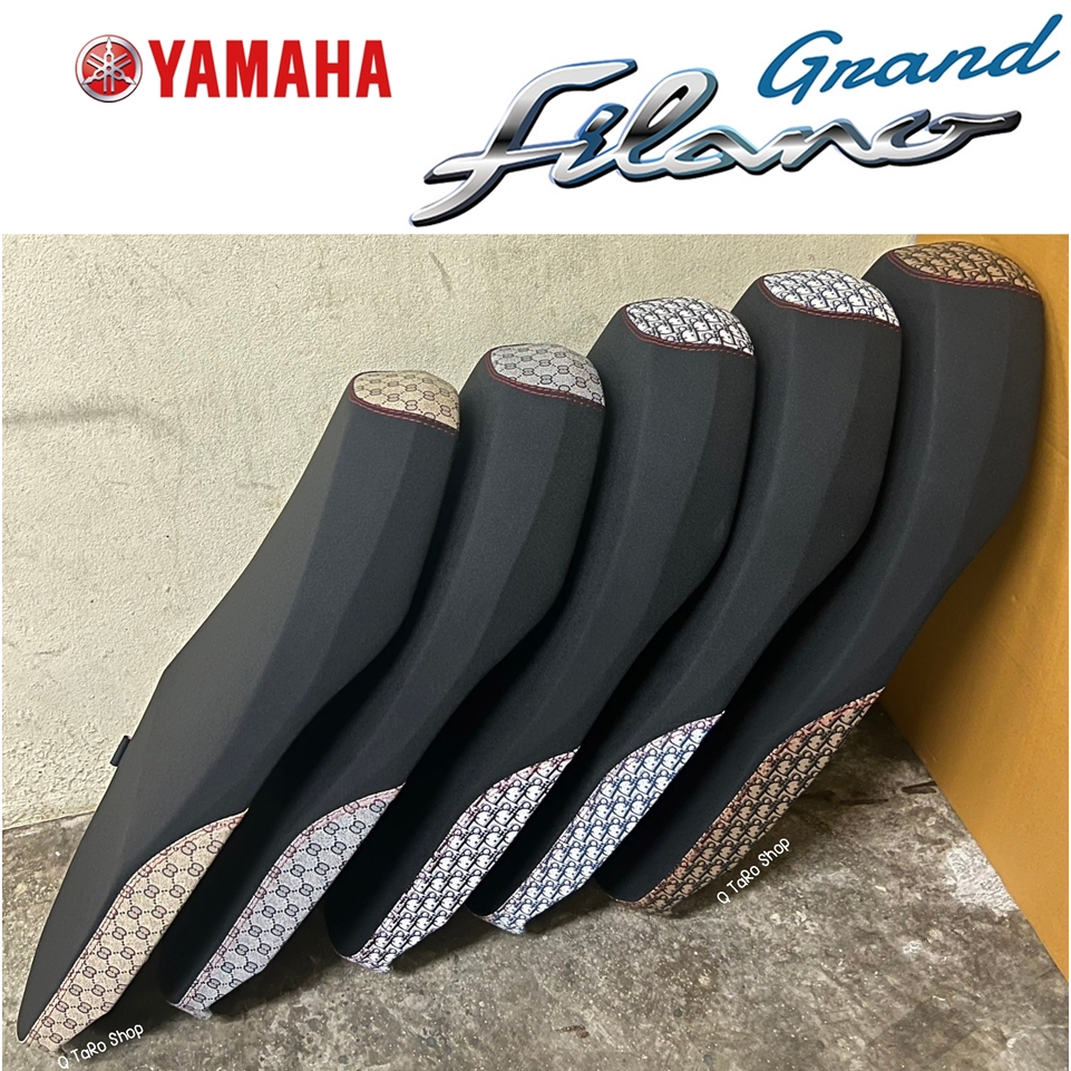 เบาะปาดมอเตอร์ไซด์ Yamaha Grand Filanoปี2022 เบาะข้างแบรนด์ เบาะ2ตอนใส่แกรนด์ฟีลาโน่ เบาะgrand filano 2022 เบาะแต่ง