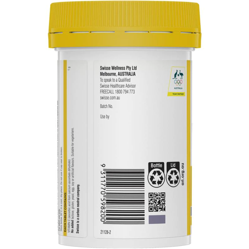 Swisse Ultiboost Vitamin C 1000mg 150 Tablets วิตามินซี บำรุงผิวใส เสริมภูมิคุ้มกัน บรรเทาอาการหวัด thumbnail 5