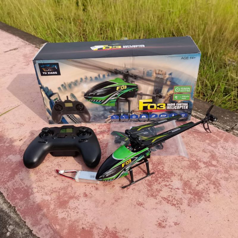 YU XIANG F03 HELICOPTER RC 4CH 2.4GHZ เฮลิคอปเตอร์บังคับวิทยุ รุ่น F03 ชุดพร้อมเล่น มีระบบล็อคความสู