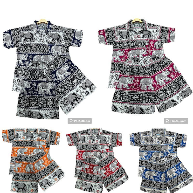 ชุดคู่ผู้ใหญ่ ช้างคอปกฮาวาย+กางเกงตัวกลางช้าง มีขนาด สีลวดลาย และขนาดให้เลือก
