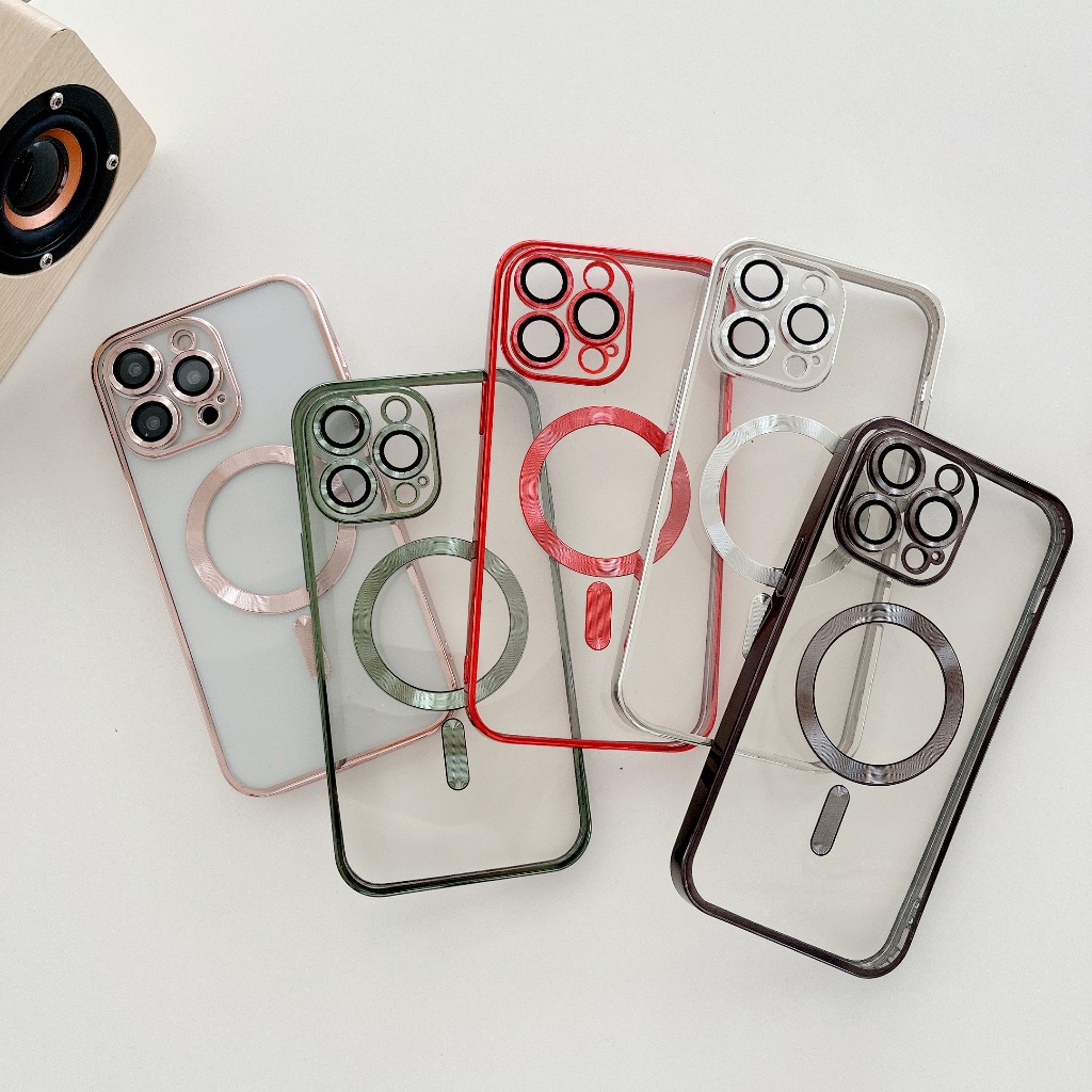 🧸 I Phone Case ไอโฟน เคส แม่เหล็ก ขอบเงา i13 i13pro i13promax i14 i14pro i14promax i15 i15pro i15pro