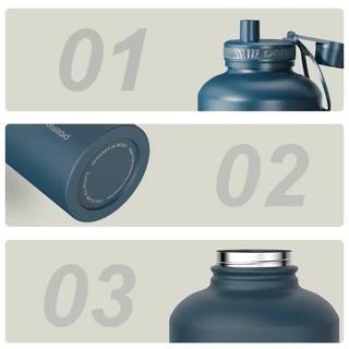 Peliflask กระติกน้ําเก็บอุณหภูมิ18oz/ 22oz/ 32oz สีไล่ระดับสี สแตนเลส304 พร้อมหูหิ้ว แก้วเก็บความร้อน/เย็น
