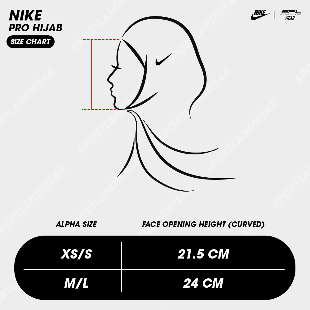 Nike Collection ไนกี้ ผ้าคลุมฮิญาบ ผ้าคลุมศีรษะมุสลิม Nike Pro Hijab N.000.3533.101 / N.000.3533.231 (1550)