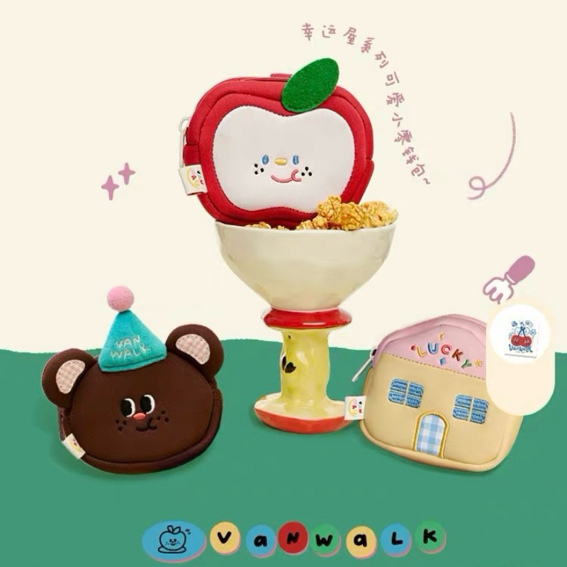 กระเป๋าใส่เหรียญ Vanwalk lucky house🏡🧸(พร้อมส่ง)แท้💯**สายยาว | Vanwalk pockets