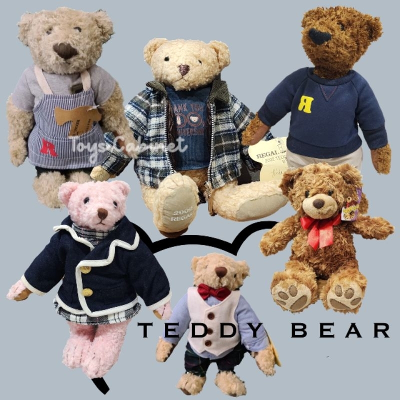 ตุ๊กตาหมี หมีวินเทจ หมีแต่งตัว จากญี่ปุ่น Teddy Bear ไซส์ 8-11 นิ้ว 🧸