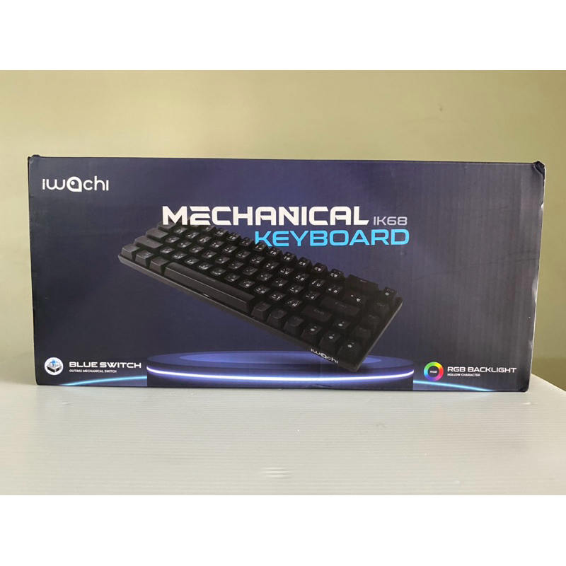 Iwachi IK-68 คีย์บอร์ดเกมมิ่ง สีขาว 68 คีย์ Blue Switch มี 3 โหมด (มีสาย ไร้สาย บลูทูธ) มือ 2 สภาพดี