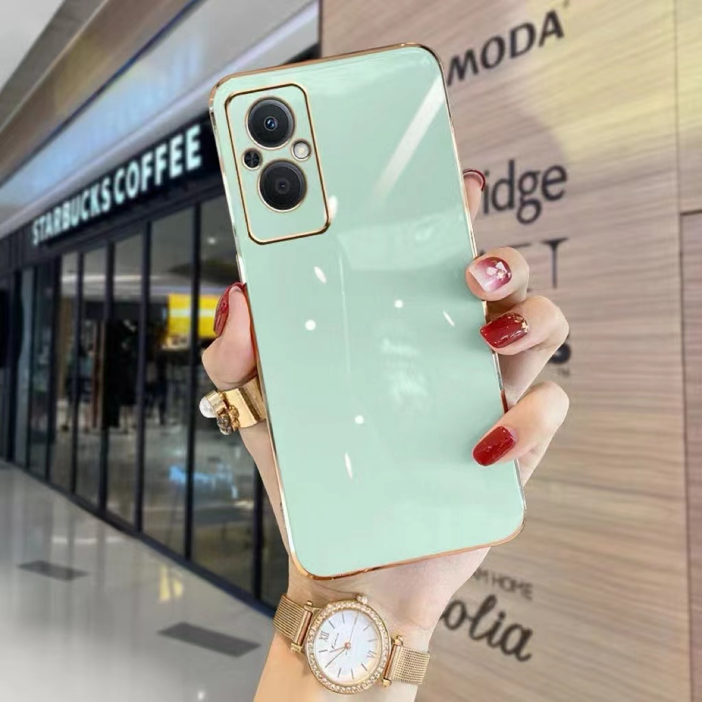 เคสสีพื้น สำหรับ Oppo A57 A77 A77S A57 4G A31 A3S A83 A12 F9 A7 A5S A15 A15S A5 A9 2020 A53 A16 A76 A96 Reno7Z 8Zบเงา