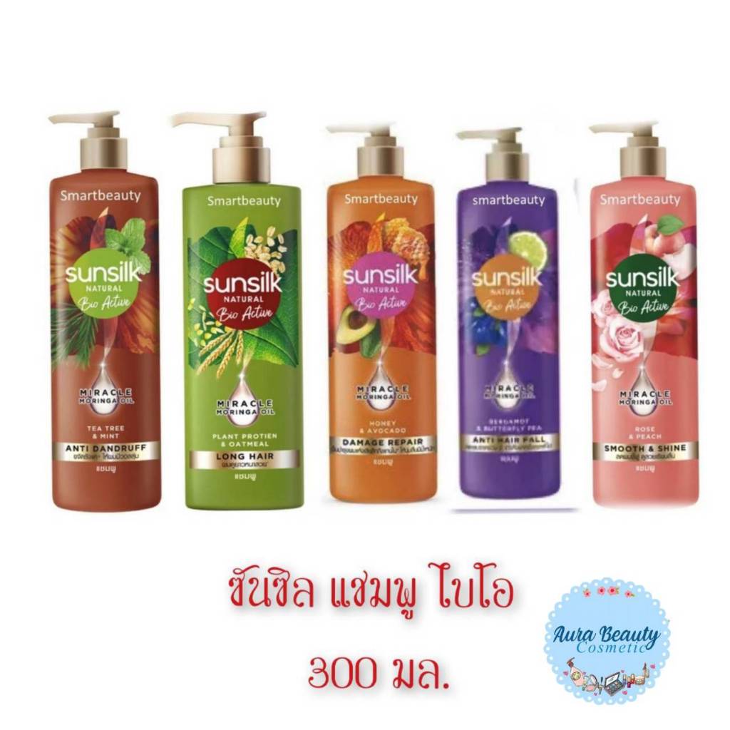 📍 (1ขวด) Sunsilk Natural Bio Shampoo 380ml. ซันซิล เนเชอรัล ไบโอ แชมพู