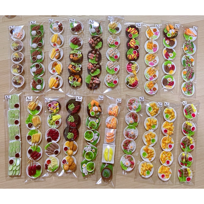 อาหารจิ๋ว ดินปั้นจิ๋ว โมเดล แม่เหล็ก  3 cm ราคา/ชิ้น