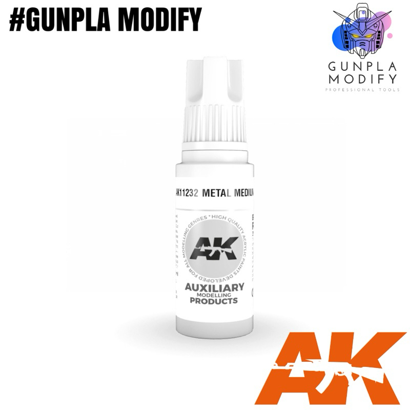 AK INTERACTIVE 3G Metal Medium สื่อผสมทำสีเมทัลลิค สำหรับสีอะคริลิคสูตรน้ำ 17 ml