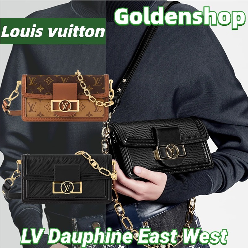 New!!🍒หลุยส์วิตตอง Louis Vuitton Dauphine East West Bag LV กระเป๋าสะพายเดี่ยว