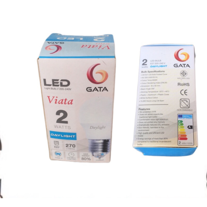 หลอดไฟLEDขนาด2วัตต์ยี่ห้อGATA