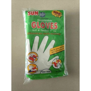 [พร้อมส่ง] ถุงมือพลาสติก ใช้แล้วทิ้ง ยกแพค 12 โหล 144คู่