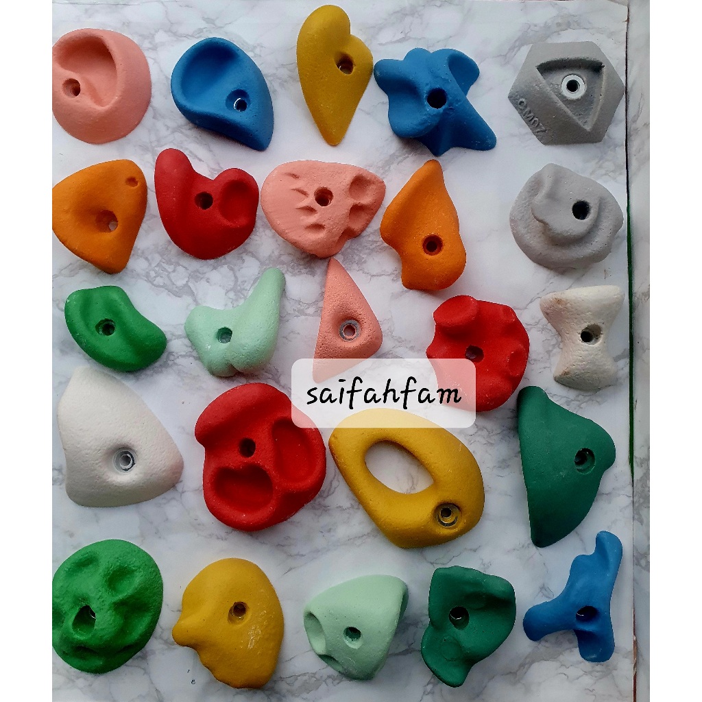 พรีเมียมพลาสติก ปีนเขา ปีนหน้าผา หินปีนหน้าผา climbing hold ทำจากเรซิน นุ่มแต่แข็งแรง