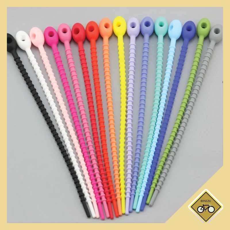 สายรัด ซิลิโคน 120 150 215 260 mm คล้องพวงกุญแจ จี้ อเนกประสงค์ DIY จัดระเบียบ 4 ขนาด  หลายสี พร้อมส่งในไทย thumbnail 4