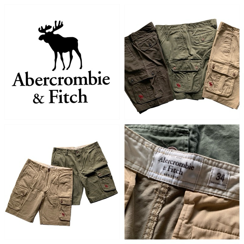กางเกงขาสั้นคาร์โก้ Abercrombie&fitch มีกระเป๋าข้าง (ภ4)