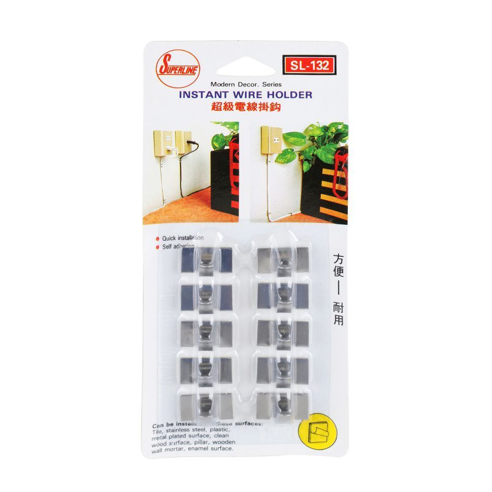 ขอแขวน SL 132 สแตนเลส (1x10)  Brand SUPERLINE  ขอแขวนสแตนเลสติดผนัง - รูปที่ 2