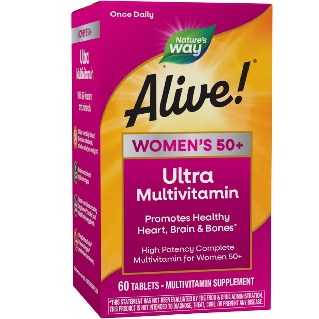 Nature's Way Alive! Women’s 50+ วิตามินสำหรับผู้หญิง อายุ 50 ปีขึ้นไป 60 เม็ด