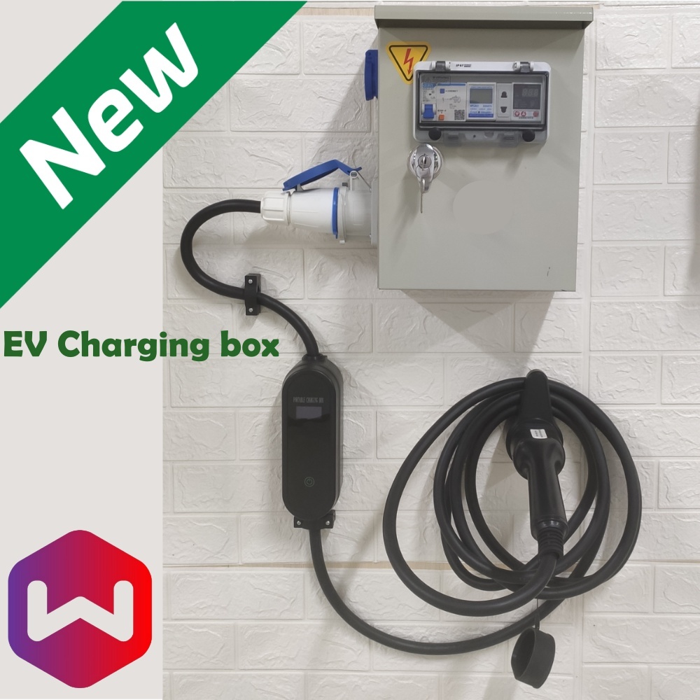 ตู้ไฟEV สำหรับ portable charger กล่องไฟชาร์จรถEV ปลั๊กชาร์จรถไฟฟ้า EV portable charging box 3.5KW7KW