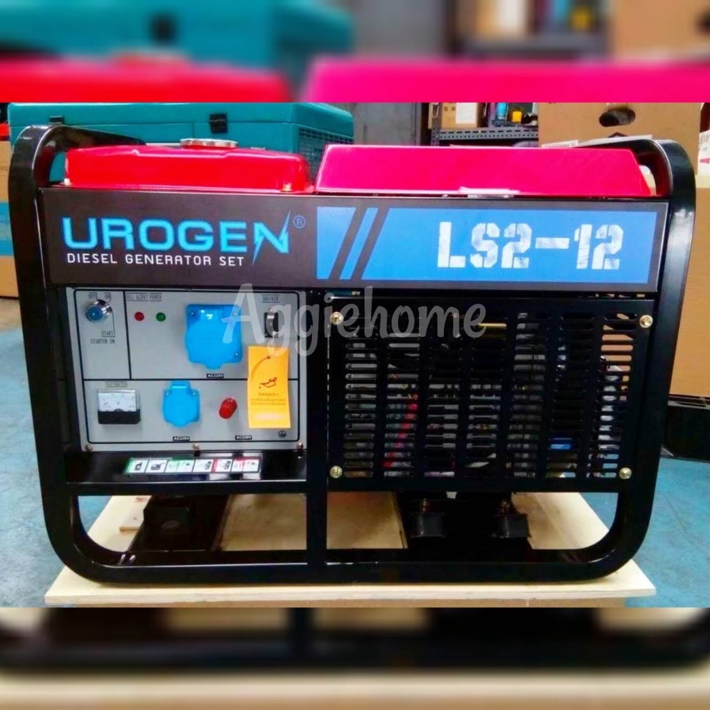 UROGEN เครื่องปั่นไฟ รุ่น ร่น LS2-12 220V (กุญแจสตาร์ท) 10.0 kW. 16.76 แรงม้า (2 สูบ) ปั่นไฟ ดีเซล generator เครื่องยนต์