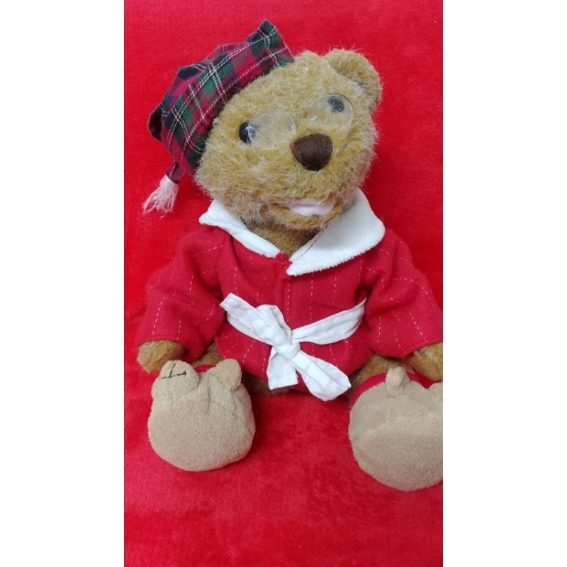 ตุ๊กตา​ หมี​ TEDDY​ BEAR​ เล่านิทาน​ คริสต์มาส​ งาน​ Antique ตั​วสูงประมาณ​ 26 ซม.​