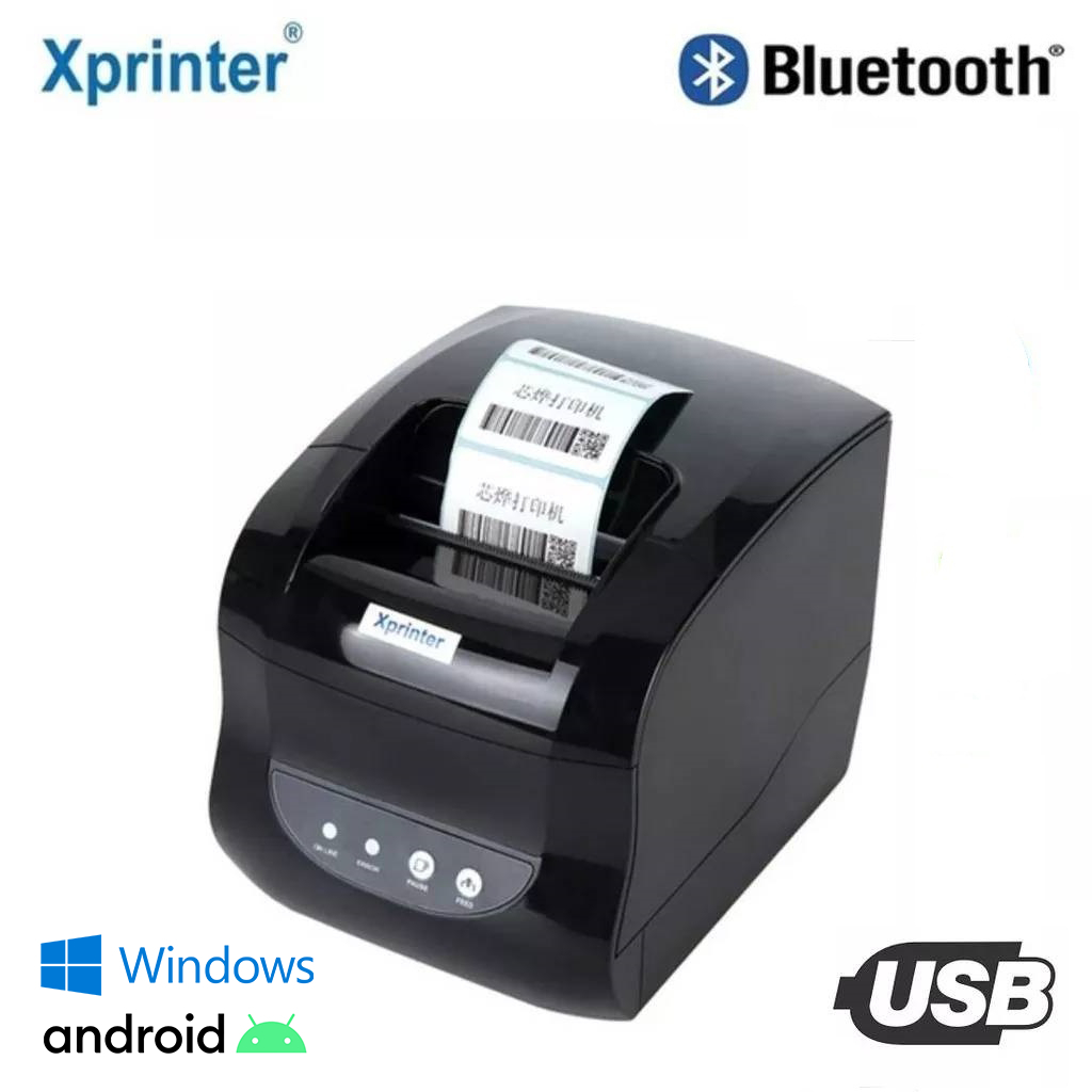 Xprinter-365B เครื่องพิมพ์ฉลากบาร์โค้ด-สติ้กเกอร์ใบเสร็จแบบความร้อน ขนาด 80มม เครื่องเชื่อมต่อมี 2 ร