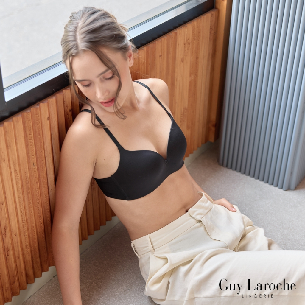 Guy Laroche Lingerie GB7N18 เสื้อชั้นใน กีลาโรช Bra Push-Up ไร้โครง เต้าเรียบ เสริมฟองน้ำ ดันทรง (Co