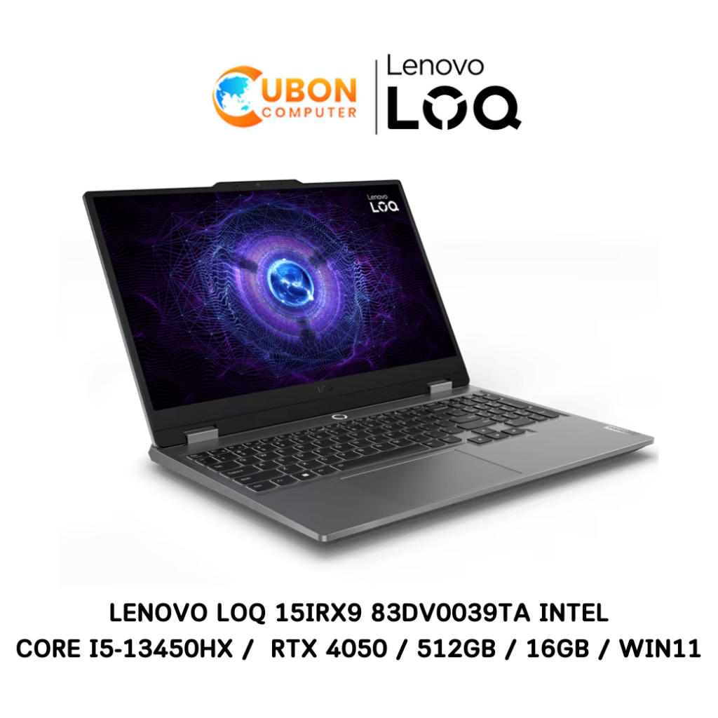 LENOVO LOQ 15IRX9 83DV0039TA (โน๊ตบุ๊ค) INTEL CORE I5-13450HX /  RTX 4050 / 512GB / 16GB / WIN11  ปร