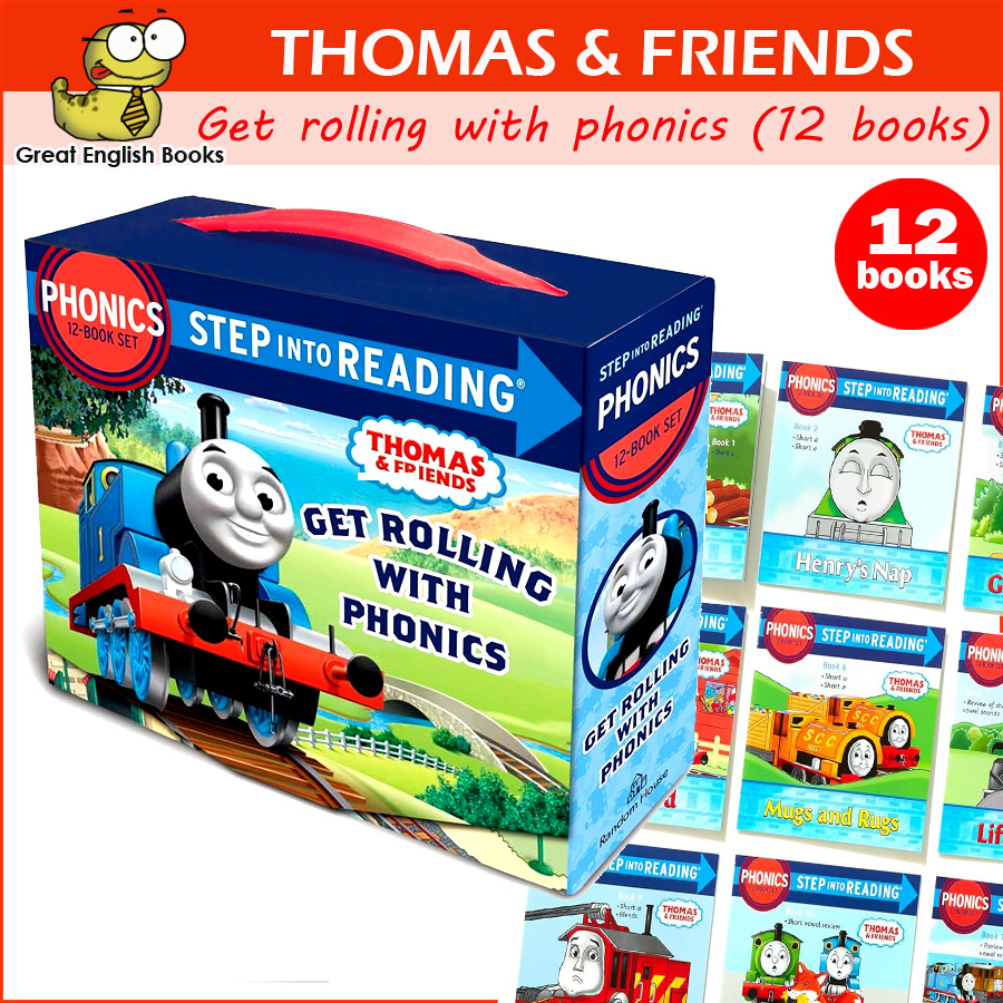 (ใช้โค้ดรับcoinคืน10%ได้) พร้อมส่ง หนังสือหัดอ่านโฟนิกส์ Get Rolling with Phonics (Thomas & Friends)