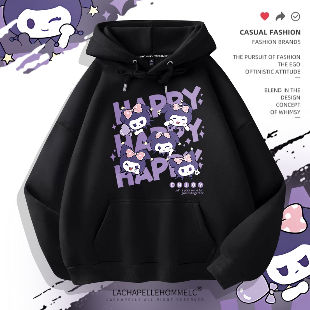L541 เสื้อฮู้ดแขนยาวใส่ได้ทั้งชายและหญิง ผ้าโพลีเอสเตอร์ใส่สบาย เสื้อแฟชั่นลายน่ารัก