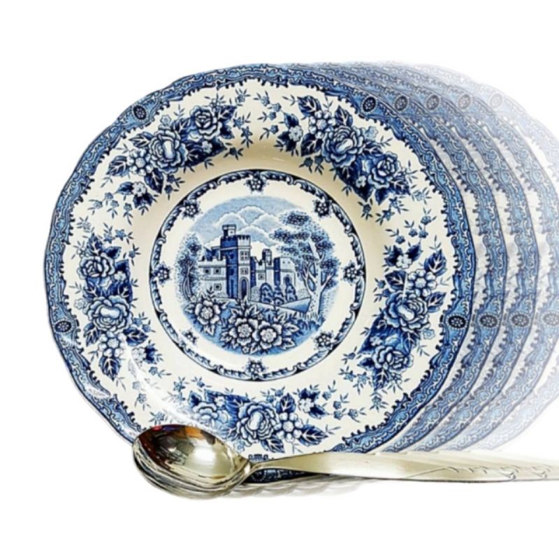 Nikko Plates Set ชุดจาน+ช้อนสไตล์อังกฤษ 5set