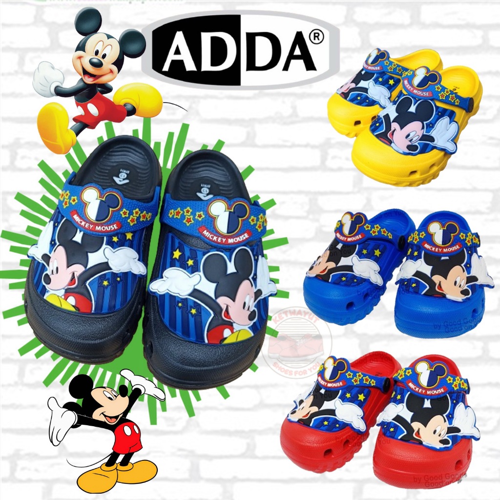 ร้องเท้าแตะเด็ก รองเท้าaddaหัวโต ใส่ได้ทั้งชาย หญิง ลาย mickey mouse 57R11